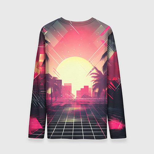 Мужской лонгслив GTA 6 retro abstract logo / 3D-принт – фото 2