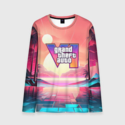 Мужской лонгслив GTA 6 retro abstract