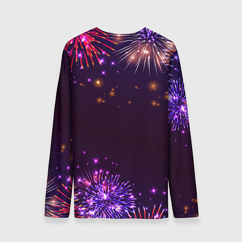 Мужской лонгслив Праздничный Арсений: фейерверк / 3D-принт – фото 2