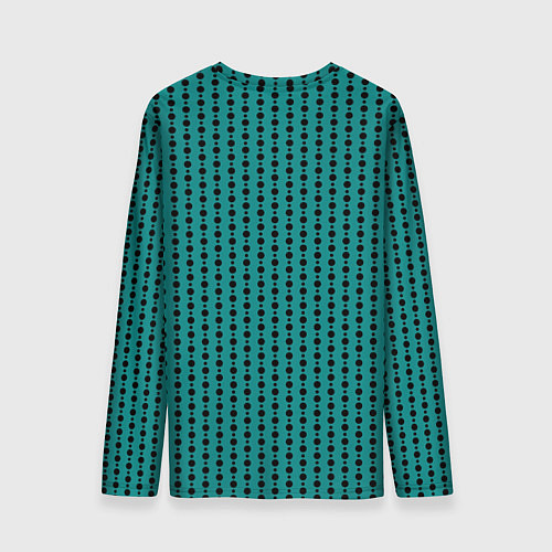 Мужской лонгслив Паттерн кружочки на зелёном / 3D-принт – фото 2