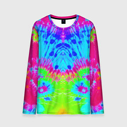 Лонгслив мужской Tie-Dye abstraction, цвет: 3D-принт