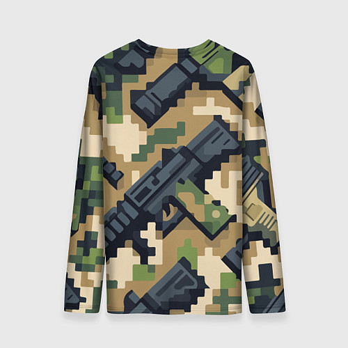 Мужской лонгслив Counter Strike - pixel military pattern / 3D-принт – фото 2