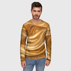 Лонгслив мужской Горячее расплавленное золото, цвет: 3D-принт — фото 2