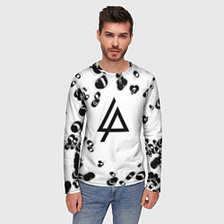 Лонгслив мужской Linkin park краски текстура, цвет: 3D-принт — фото 2