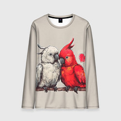 Лонгслив мужской Влюбленные попугаи 14 февраля, цвет: 3D-принт