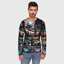 Лонгслив мужской Japanese jdm art, цвет: 3D-принт — фото 2