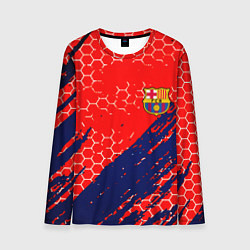 Лонгслив мужской Барселона спорт краски текстура, цвет: 3D-принт