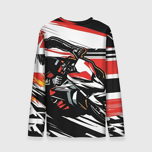 Мужской лонгслив Мото-кросс / 3D-принт – фото 2