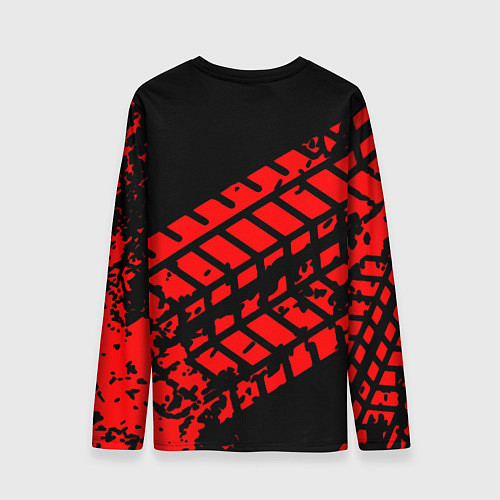 Мужской лонгслив AUDI краски текстура шины / 3D-принт – фото 2