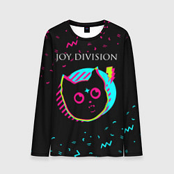 Мужской лонгслив Joy Division - rock star cat