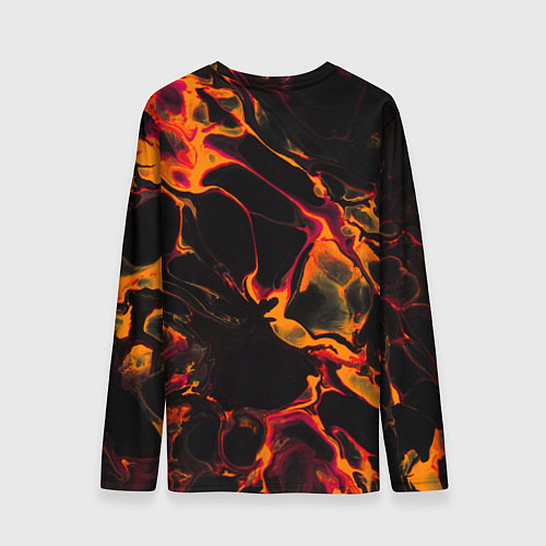 Мужской лонгслив Coldplay red lava / 3D-принт – фото 2