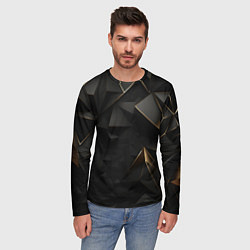 Лонгслив мужской Black gold luxury, цвет: 3D-принт — фото 2