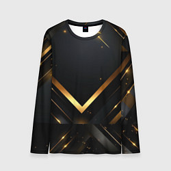 Мужской лонгслив Gold luxury black abstract