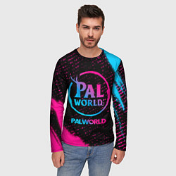Лонгслив мужской Palworld - neon gradient, цвет: 3D-принт — фото 2