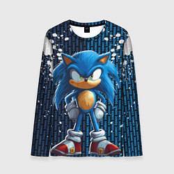 Лонгслив мужской Sonic - splash and logo, цвет: 3D-принт