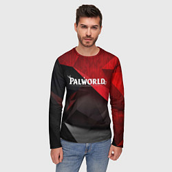 Лонгслив мужской Palworld red black abstract, цвет: 3D-принт — фото 2