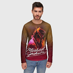 Лонгслив мужской Michael Jackson нарисованный кистью, цвет: 3D-принт — фото 2