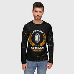 Лонгслив мужской Лого AC Milan и надпись legendary football club на, цвет: 3D-принт — фото 2
