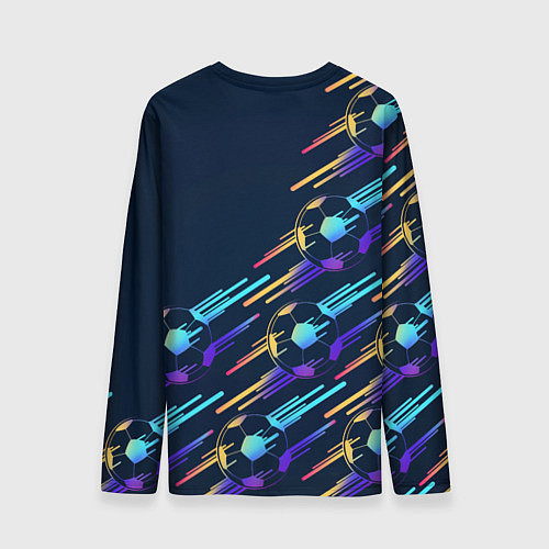 Мужской лонгслив Bayer 04 градиентные мячи / 3D-принт – фото 2