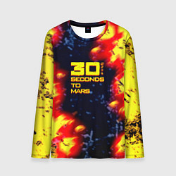 Лонгслив мужской Thirty Seconds to Mars огненное лого, цвет: 3D-принт