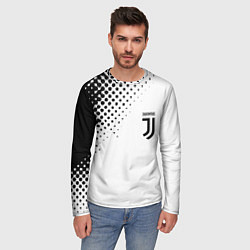 Лонгслив мужской Juventus sport black geometry, цвет: 3D-принт — фото 2
