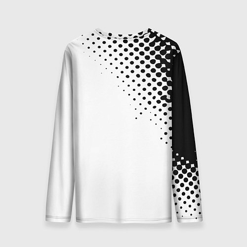 Мужской лонгслив Juventus sport black geometry / 3D-принт – фото 2