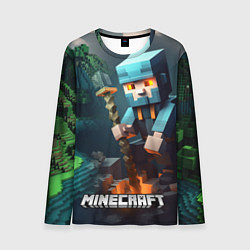 Мужской лонгслив Minecraft персонаж у костра