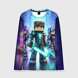 Лонгслив мужской Minecraft - characters ai art, цвет: 3D-принт