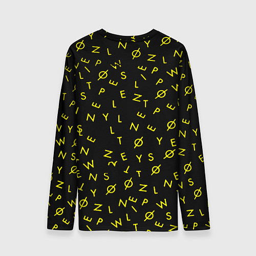 Мужской лонгслив Twenty one pilots pattern rock yellow / 3D-принт – фото 2
