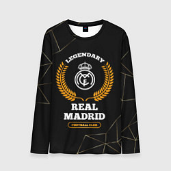 Мужской лонгслив Лого Real Madrid и надпись legendary football club