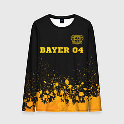 Мужской лонгслив Bayer 04 - gold gradient посередине