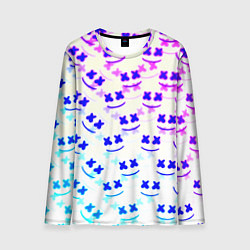 Мужской лонгслив Marshmello pattern neon