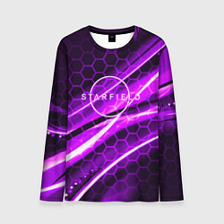 Лонгслив мужской Starfield game logo neon, цвет: 3D-принт