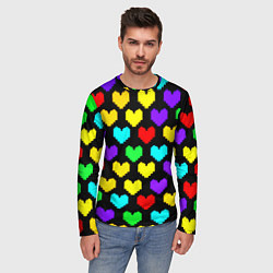 Лонгслив мужской Undertale heart pattern, цвет: 3D-принт — фото 2
