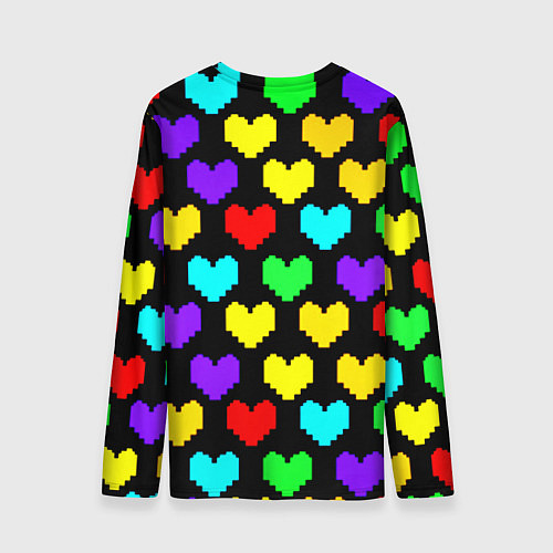 Мужской лонгслив Undertale heart pattern / 3D-принт – фото 2