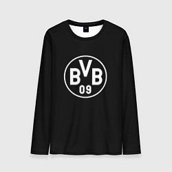Лонгслив мужской Borussia sport fc белое лого, цвет: 3D-принт