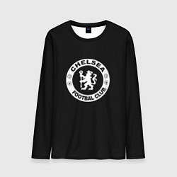 Мужской лонгслив Chelsea fc белое лого