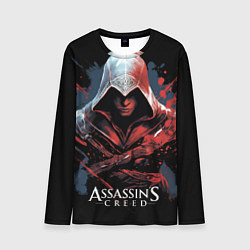 Лонгслив мужской Assassins creed красная краска, цвет: 3D-принт