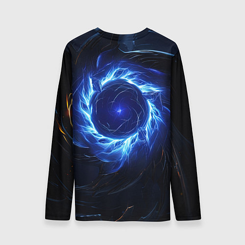 Мужской лонгслив Синяя магическая абстракция / 3D-принт – фото 2