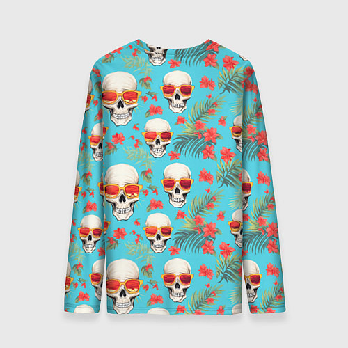 Мужской лонгслив Черепа и отпуск / 3D-принт – фото 2