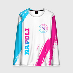 Лонгслив мужской Napoli neon gradient style вертикально, цвет: 3D-принт