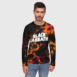 Лонгслив мужской Black Sabbath red lava, цвет: 3D-принт — фото 2