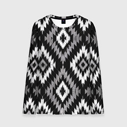 Мужской лонгслив Геометрический узор икат - ромбы