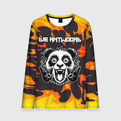 Лонгслив мужской Die Antwoord рок панда и огонь, цвет: 3D-принт