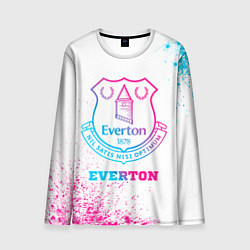 Мужской лонгслив Everton neon gradient style