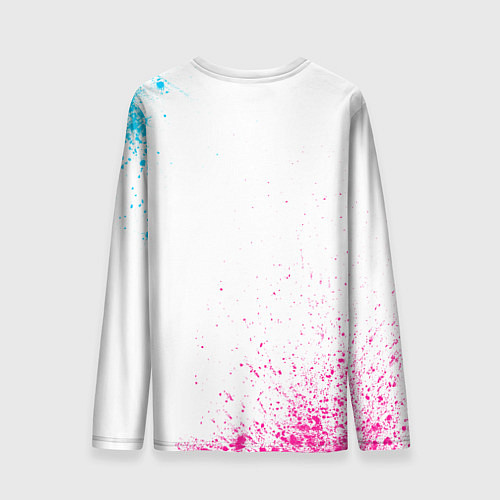 Мужской лонгслив Everton neon gradient style / 3D-принт – фото 2