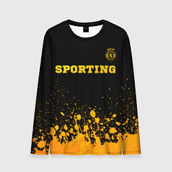 Мужской лонгслив Sporting - gold gradient посередине