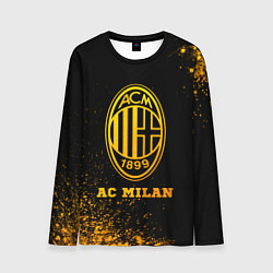 Лонгслив мужской AC Milan - gold gradient, цвет: 3D-принт