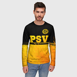 Лонгслив мужской PSV - gold gradient посередине, цвет: 3D-принт — фото 2