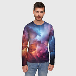 Лонгслив мужской Облачный космос, цвет: 3D-принт — фото 2